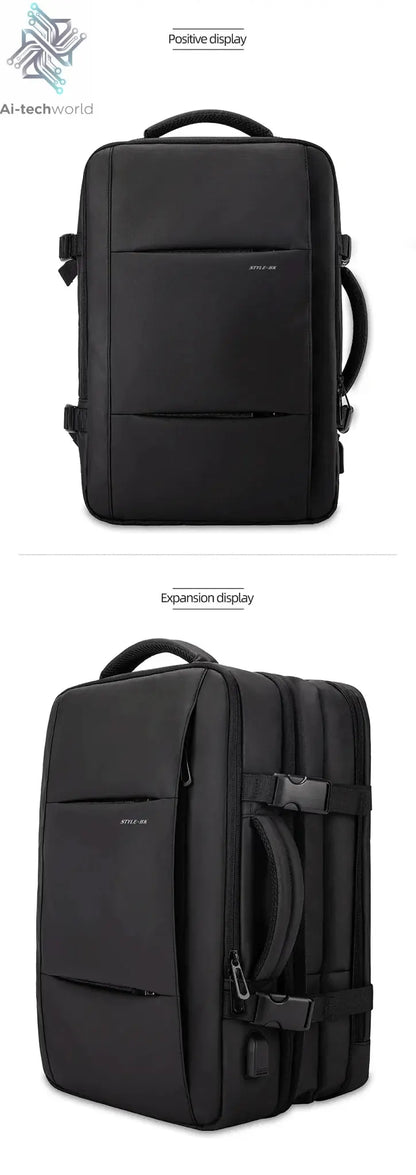 HK Business Backpack for Men Waterproof Anti-Theft 15.6” Laptop Backpack Casual Large Capacity Expandable Travel Bag Short Trip Ai-TechWorld