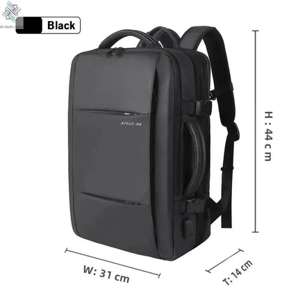 HK Business Backpack for Men Waterproof Anti-Theft 15.6” Laptop Backpack Casual Large Capacity Expandable Travel Bag Short Trip Ai-TechWorld