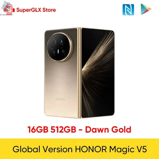 HONOR Magic V5 Global Version 5G Foldable Smartphone Snapdragon 8 Elite 7.95" LTPO OLED Display 5820mAh Battery 66W SuperCharge Ai-TechWorld 