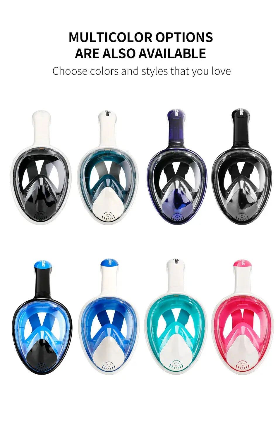 COPOZZ Professional Snorkeling Diving Mask Underwater Scuba Full Face Snorkel Mask Anti Fog Goggles for Adult Swimming Equipment Ai-TechWorld 