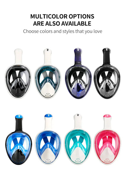 COPOZZ Professional Snorkeling Diving Mask Underwater Scuba Full Face Snorkel Mask Anti Fog Goggles for Adult Swimming Equipment Ai-TechWorld 
