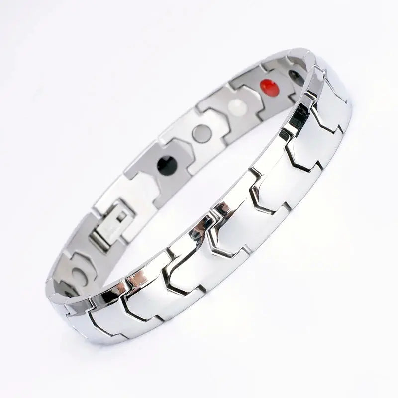 Men's Best Gifts-Fine Jewelry Stainless Steel Magnetic Therapy Energy Bracelet Classic Style for Father's Day and Anniversary Ai-TechWorld 