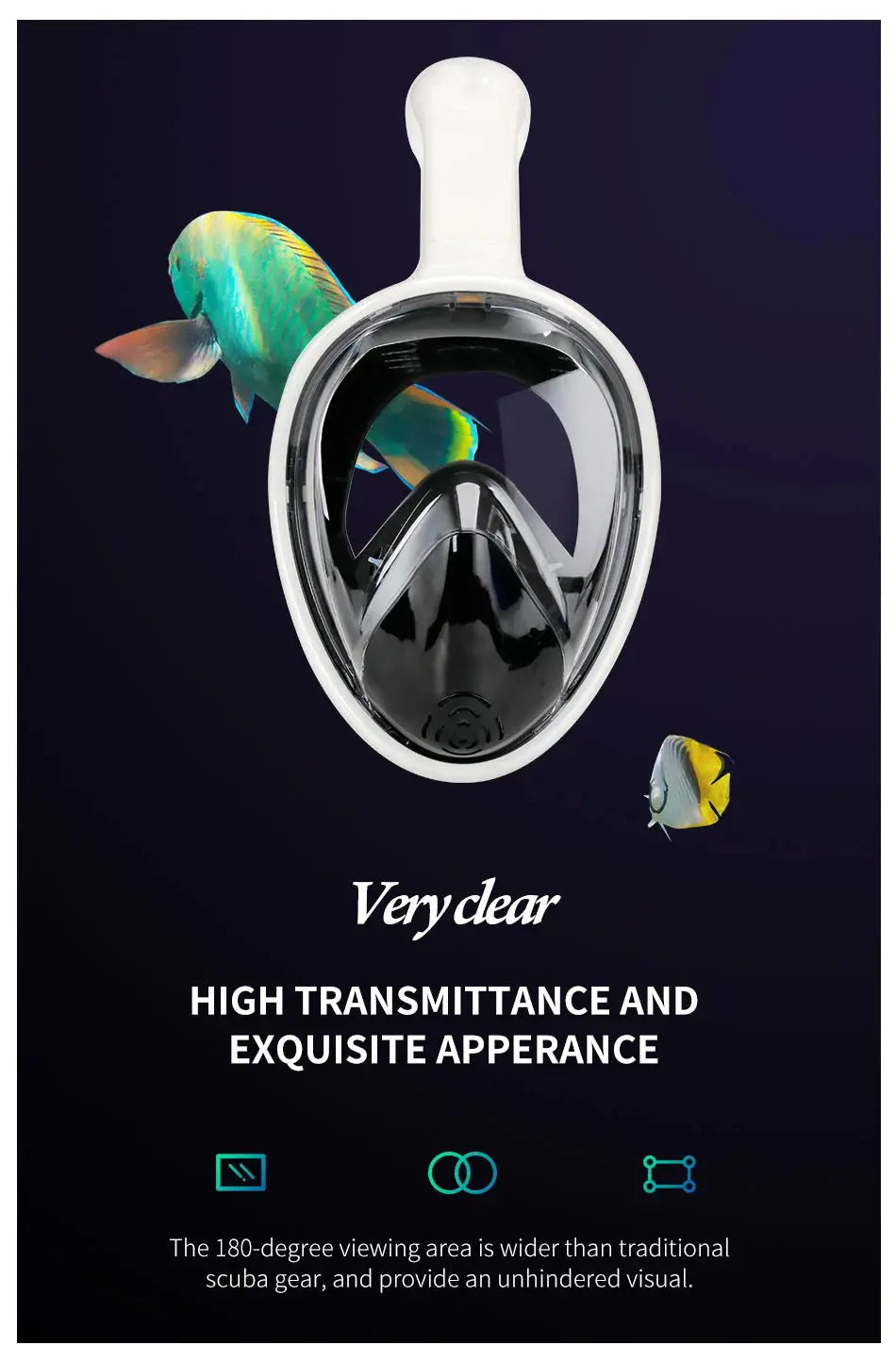 COPOZZ Professional Snorkeling Diving Mask Underwater Scuba Full Face Snorkel Mask Anti Fog Goggles for Adult Swimming Equipment Ai-TechWorld 