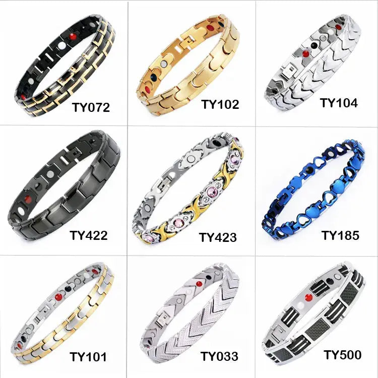Men's Best Gifts-Fine Jewelry Stainless Steel Magnetic Therapy Energy Bracelet Classic Style for Father's Day and Anniversary Ai-TechWorld 