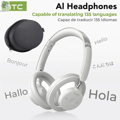 HTC HP06 Bluetooth V6.0 Wireless Open-Ear Headphones Foldable Punchy Bass Headset for PC Laptop phone TV lightweight Hollow Airy Ai-TechWorld 