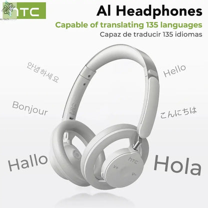 HTC HP06 Bluetooth V6.0 Wireless Open-Ear Headphones Foldable Punchy Bass Headset for PC Laptop phone TV lightweight Hollow Airy Ai-TechWorld 