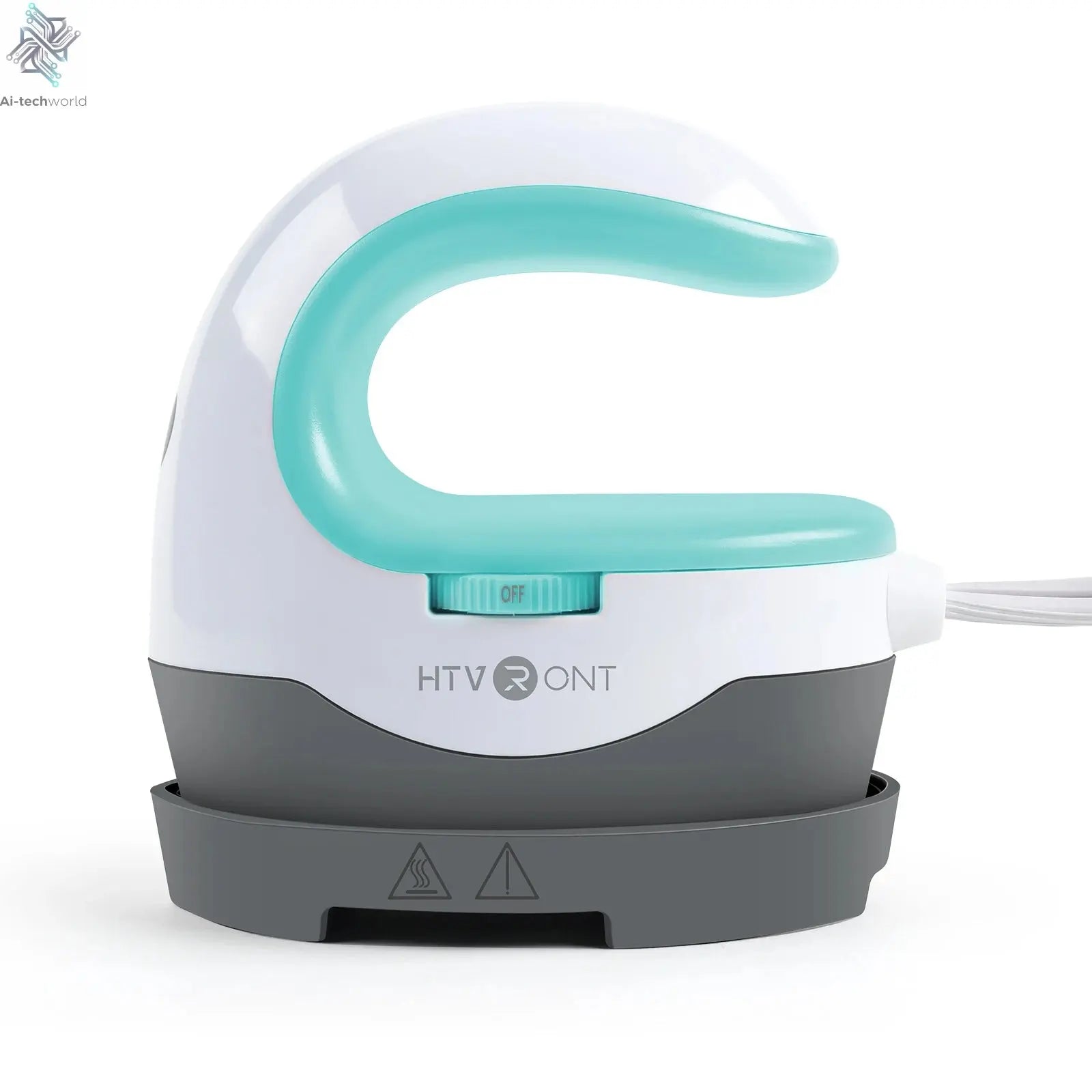 HTVRONT 2nd Gen Portable MINI Heat Press Machine DIY Auto Easy Heating Transfer Iron On HTV for Clothes Bags Shoes Hat T-shirts - Ai - TechWorld