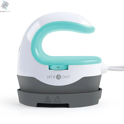 HTVRONT 2nd Gen Portable MINI Heat Press Machine DIY Auto Easy Heating Transfer Iron On HTV for Clothes Bags Shoes Hat T-shirts - Ai - TechWorld