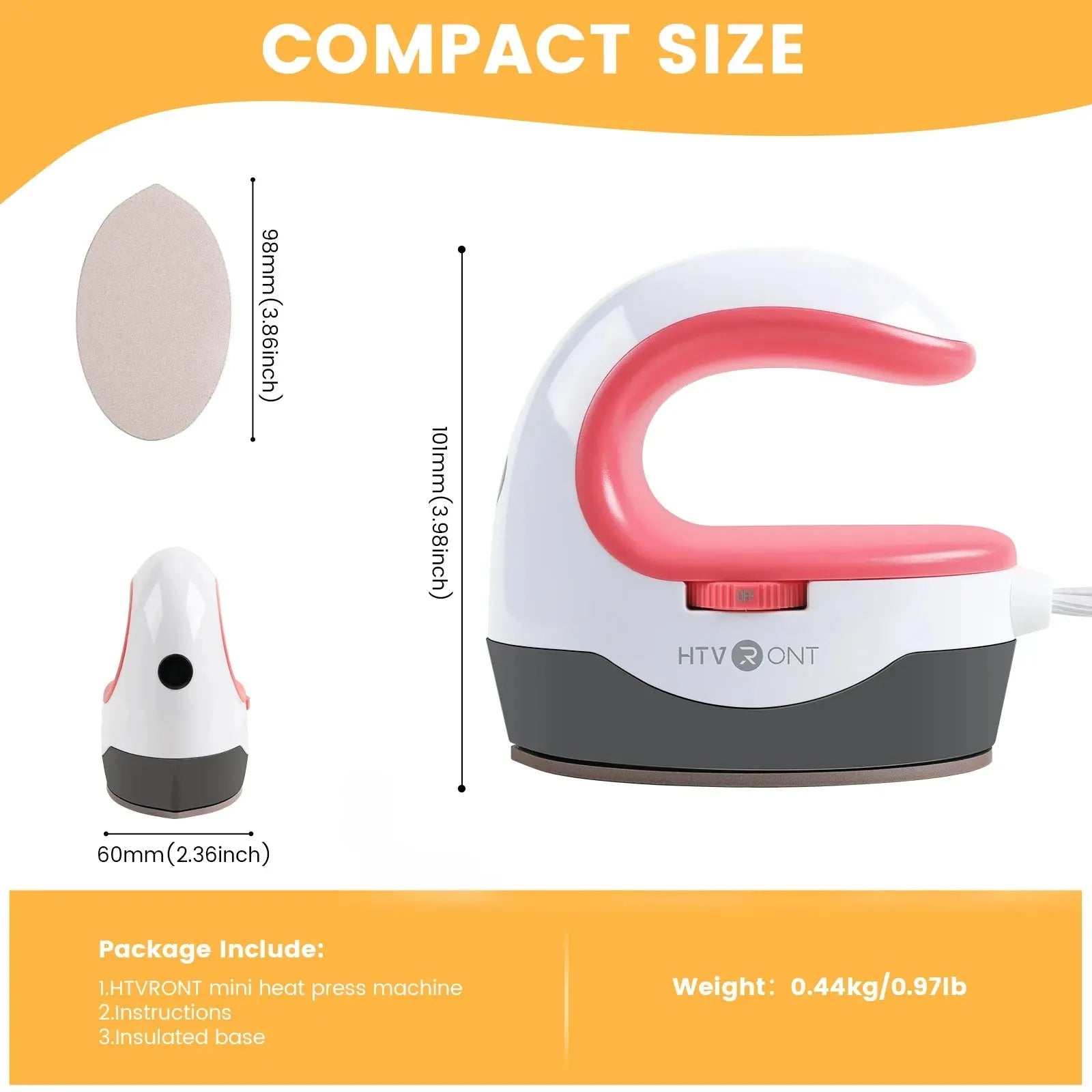 HTVRONT 2nd Gen Portable MINI Heat Press Machine DIY Auto Easy Heating Transfer Iron On HTV for Clothes Bags Shoes Hat T-shirts - Ai - TechWorld