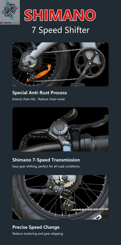 HUANCI Q3 Mountain Electric bicycle 2000W Adult electric bike 48V 20AH  City e bike Off-Road ebike Ai-TechWorld 