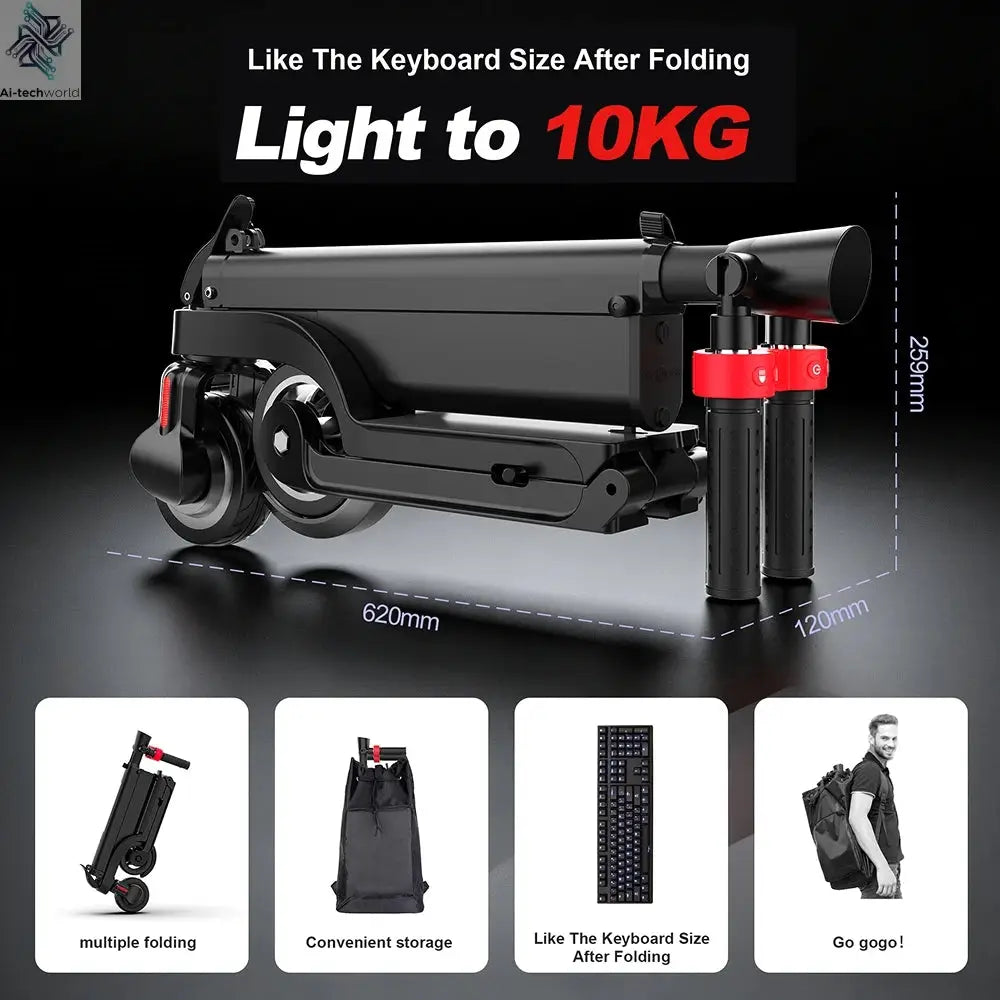 HUANCI X6 electric scooter 36V 7.5A Foldable E-Scooter 350W escooter 25km range e scooter kick scooter electric for adults kids - Ai-TechWorld