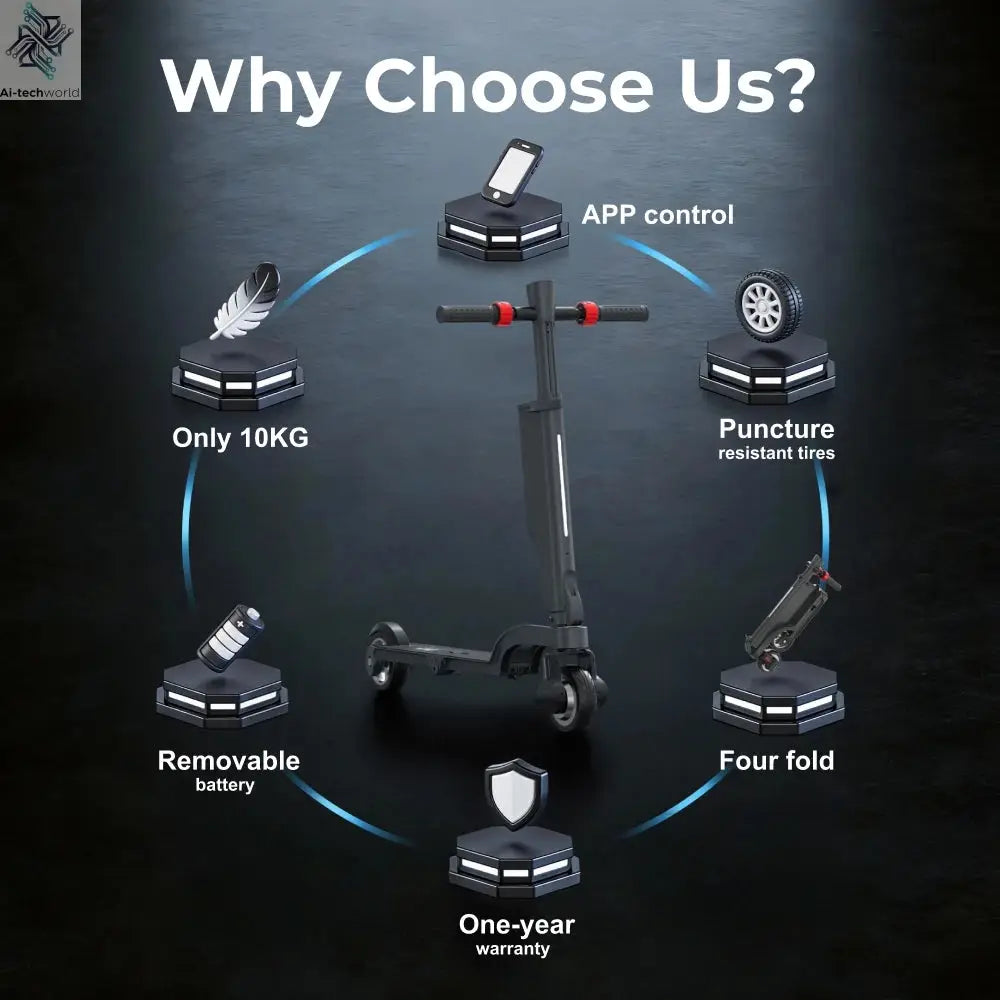 HUANCI X6 electric scooter 36V 7.5A Foldable E-Scooter 350W escooter 25km range e scooter kick scooter electric for adults kids - Ai-TechWorld