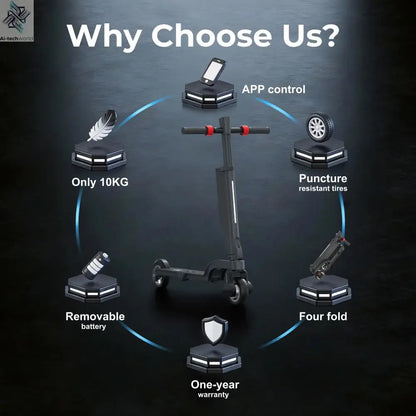 HUANCI X6 electric scooter 36V 7.5A Foldable E-Scooter 350W escooter 25km range e scooter kick scooter electric for adults kids - Ai-TechWorld