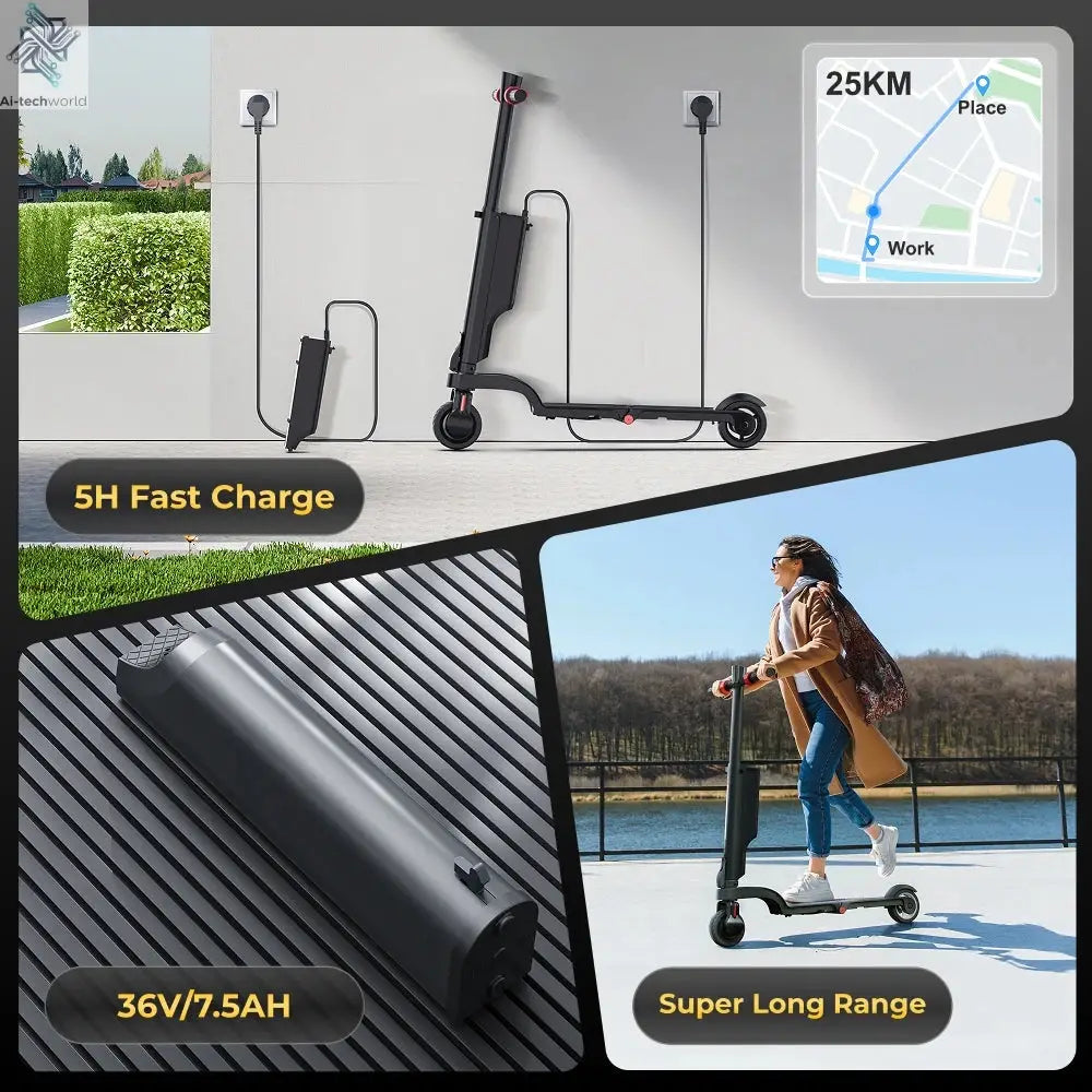 HUANCI X6 electric scooter 36V 7.5A Foldable E-Scooter 350W escooter 25km range e scooter kick scooter electric for adults kids - Ai-TechWorld