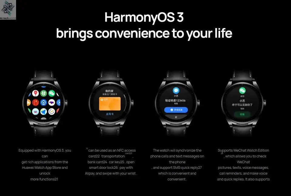 HUAWEI WATCH Buds Chinese version 1.43-inch AMOLED color screen earphones and watch 2 in 1 AI noise reduction call Ai-TechWorld 