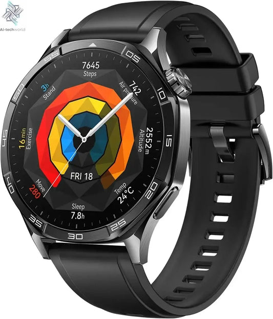 HUAWEI Watch GT 5 46mm Smartwatch, up to 14 Days Battery Life, All New Running and Cycling Sports Smart Watch, Sharp Edged Desig Ai-TechWorld 