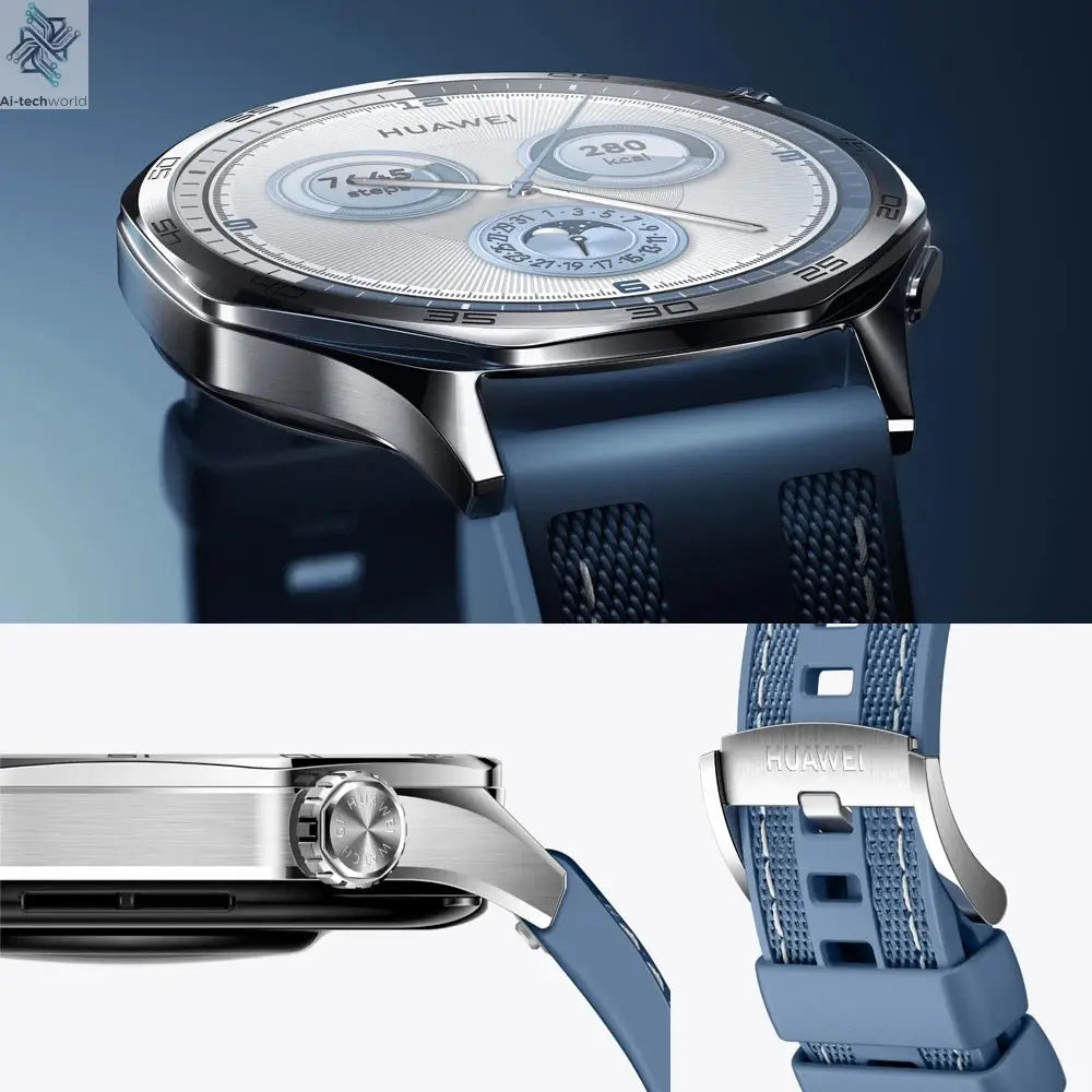 HUAWEI Watch GT 5 46mm Smartwatch, up to 14 Days Battery Life, All New Running and Cycling Sports Smart Watch, Sharp Edged Desig Ai-TechWorld 