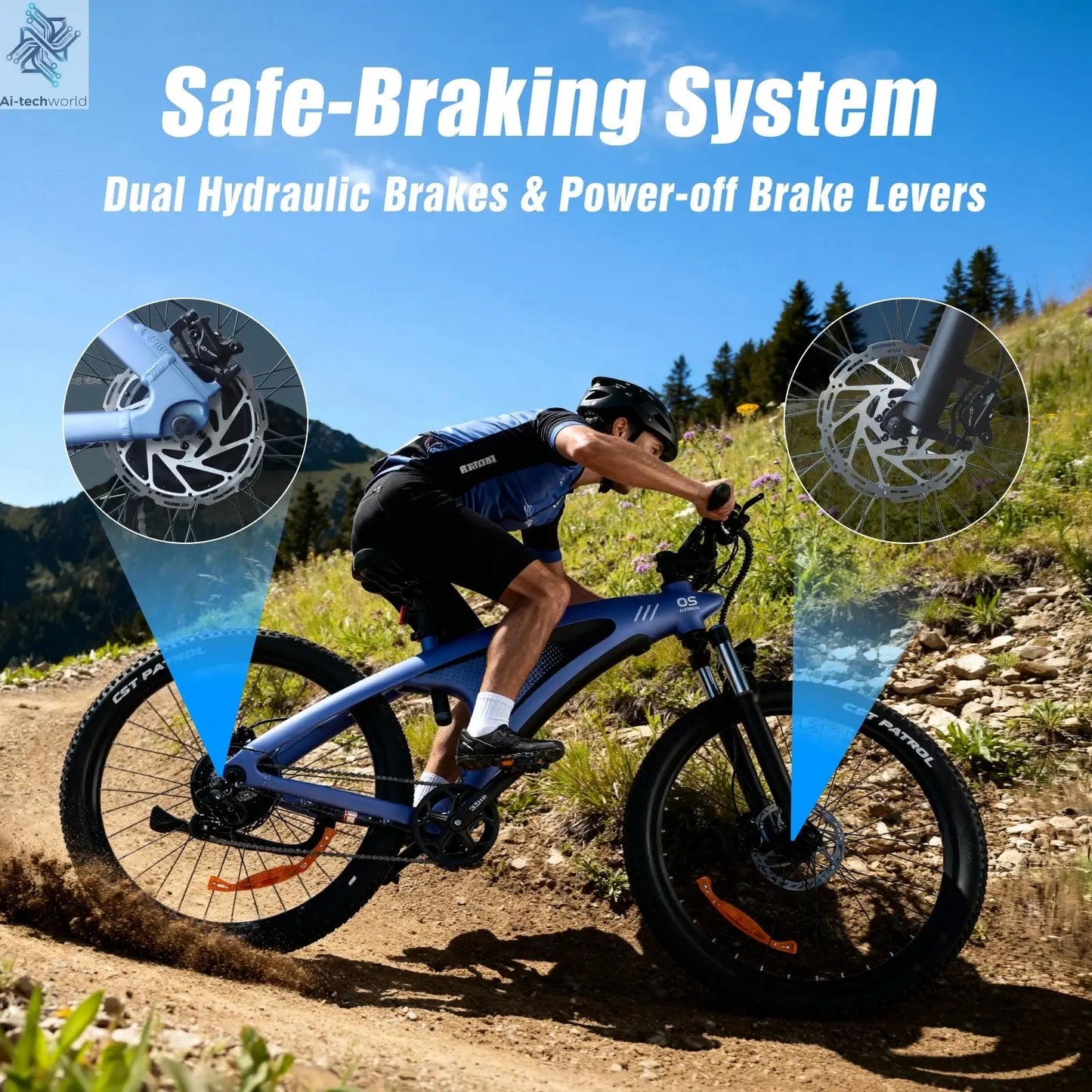 HX Q5 E bike 2000W Adults Electric Bike 2000W 48V 20AH 27.5 Inch  Electric Bicycle City E Bikes Mountain e bikes Ai-TechWorld 