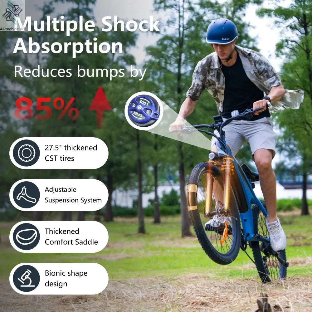 HX Q5 E bike 2000W Adults Electric Bike 2000W 48V 20AH 27.5 Inch  Electric Bicycle City E Bikes Mountain e bikes Ai-TechWorld 