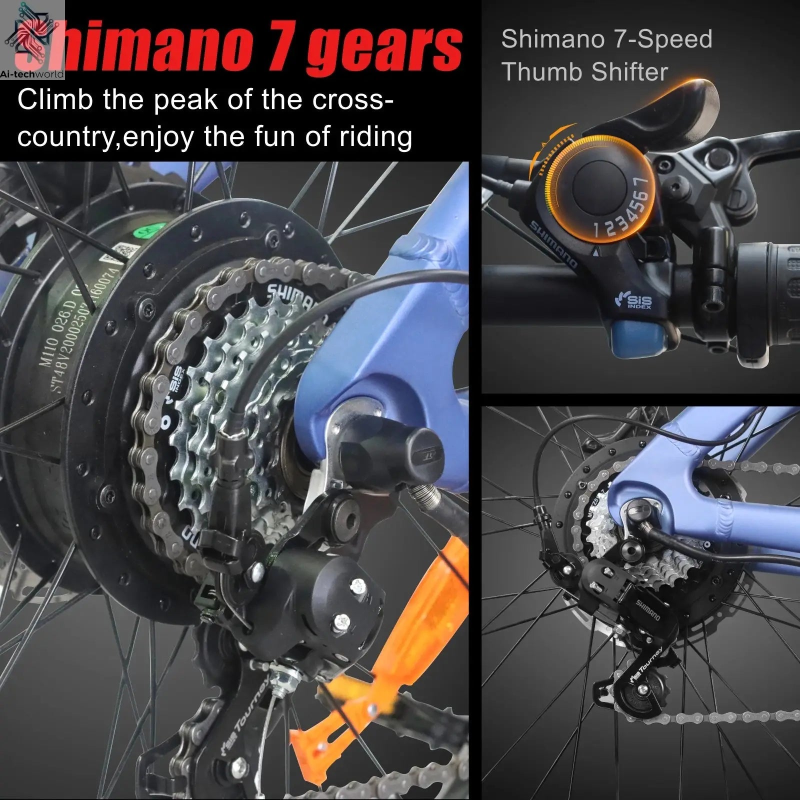 HX Q5 e bike 2000W adult Electric Bike 57KM/H 48V 20AH 27.5 Inch Off-Road Tire electric bicycle City E bikes mountain ebike Ai-TechWorld 