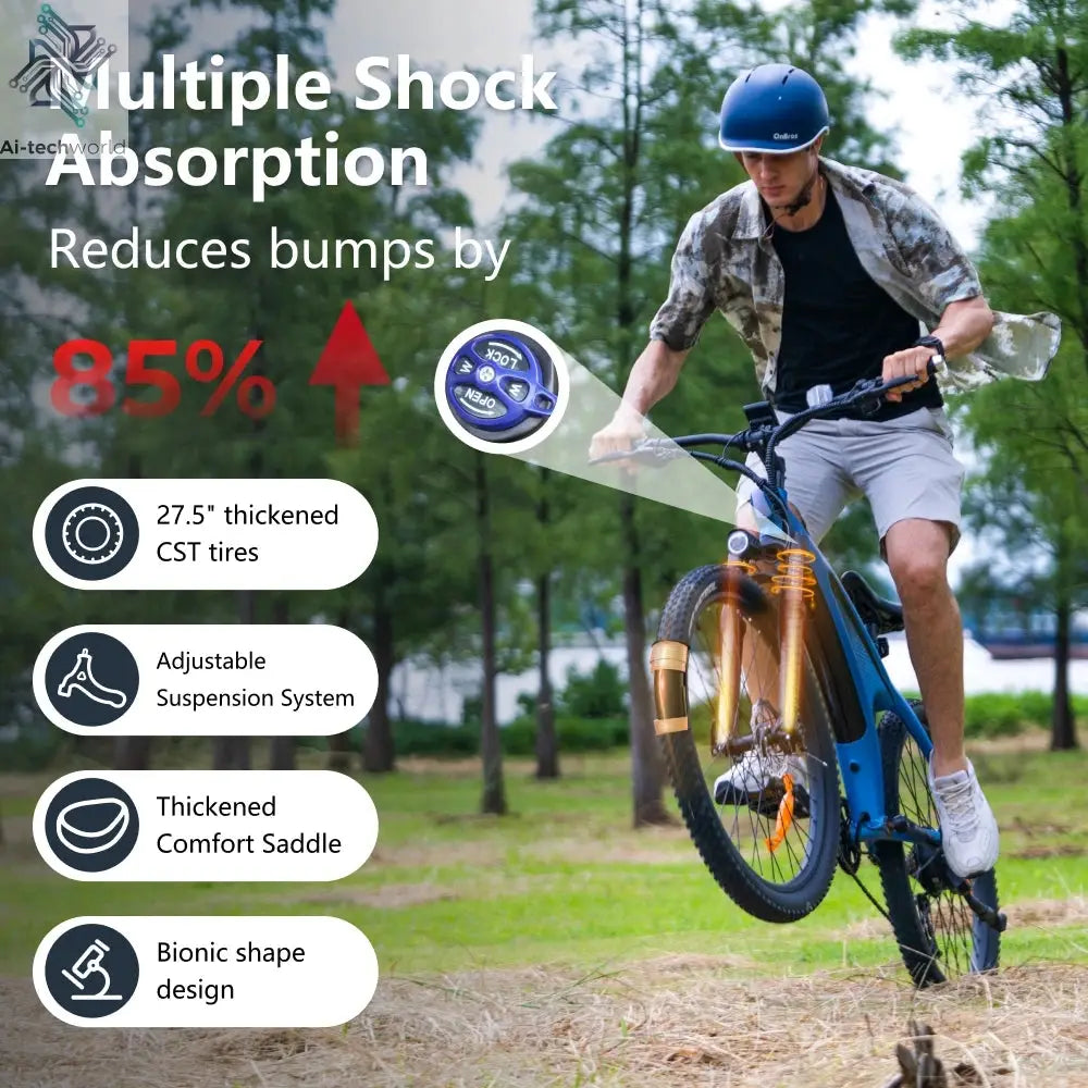 HX Q5 e bike 2000W adult Electric Bike 57KM/H 48V 20AH 27.5 Inch Off-Road Tire electric bicycle City E bikes mountain ebike Ai-TechWorld 