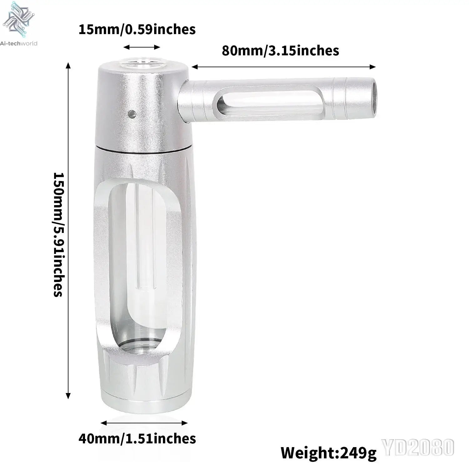 Handheld Smoking Pipe Grass Hookah Set with Dry Burning Glass Tobacco Bowl Cigarette Filters Shisha Pipes Smoke Accessories Ai-TechWorld 