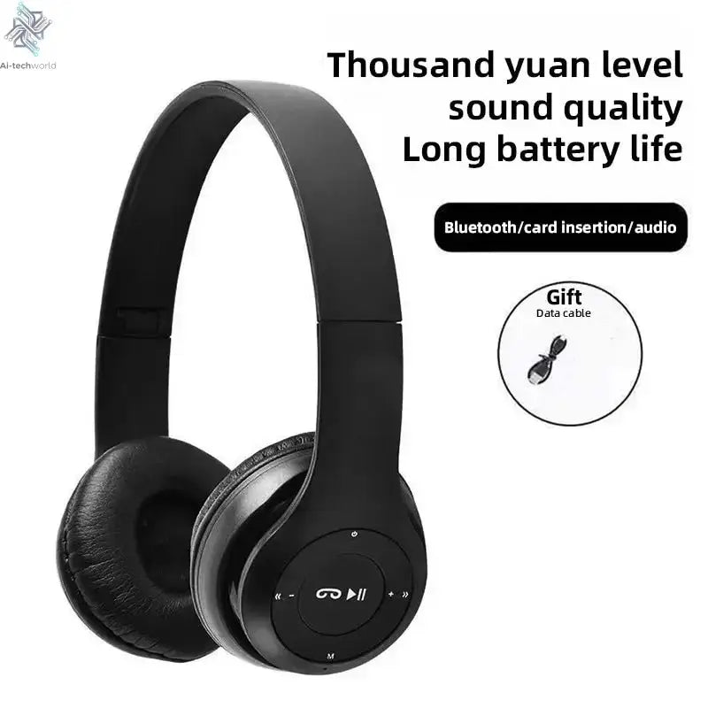 Handsfree Wireless Headphones Noise Canceling Headphone Earphone P47 headset Bluetooth Head Phone for iPhone Huawei Samsung S22 Ai-TechWorld 