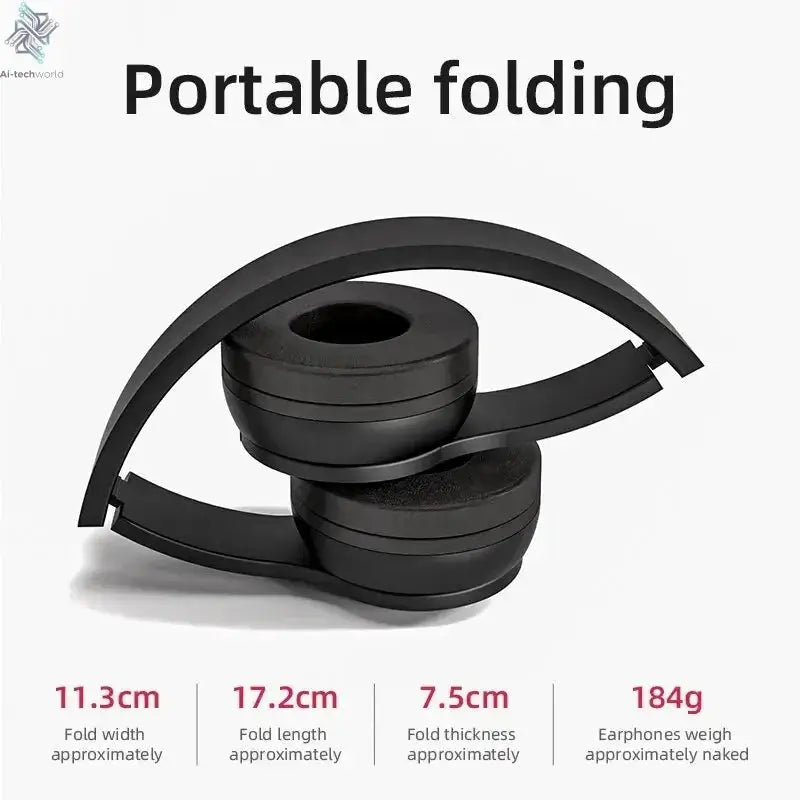 Handsfree Wireless Headphones Noise Canceling Headphone Earphone P47 headset Bluetooth Head Phone for iPhone Huawei Samsung S22 Ai-TechWorld 
