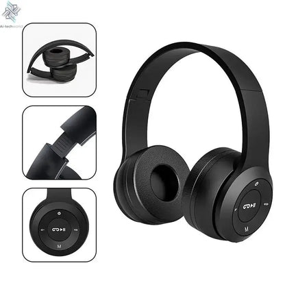 Handsfree Wireless Headphones Noise Canceling Headphone Earphone P47 headset Bluetooth Head Phone for iPhone Huawei Samsung S22 Ai-TechWorld 