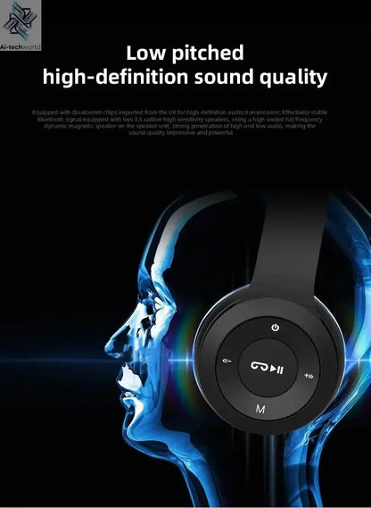 Handsfree Wireless Headphones Noise Canceling Headphone Earphone P47 headset Bluetooth Head Phone for iPhone Huawei Samsung S22 Ai-TechWorld 