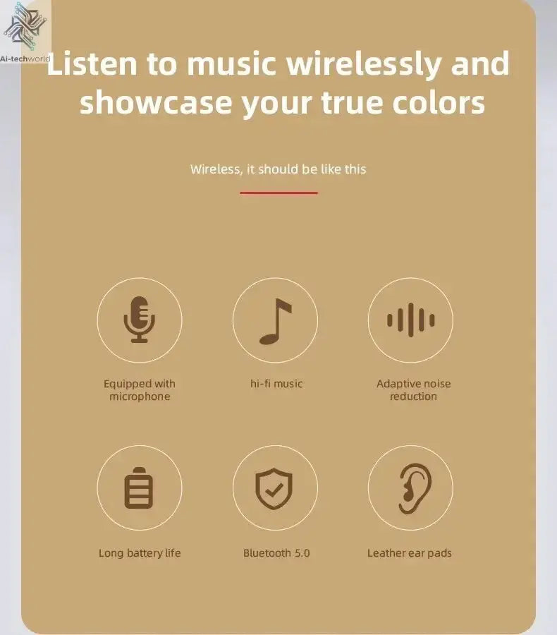 Handsfree Wireless Headphones Noise Canceling Headphone Earphone P47 headset Bluetooth Head Phone for iPhone Huawei Samsung S22 Ai-TechWorld 