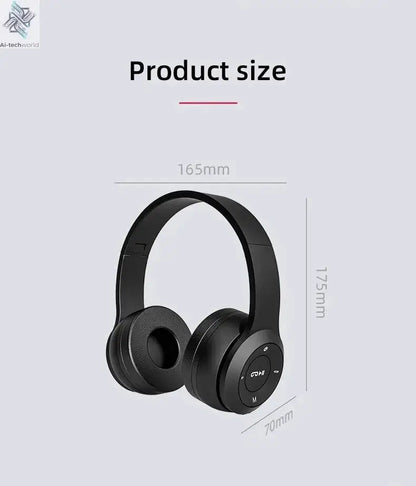 Handsfree Wireless Headphones Noise Canceling Headphone Earphone P47 headset Bluetooth Head Phone for iPhone Huawei Samsung S22 Ai-TechWorld 