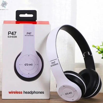 Handsfree Wireless Headphones Noise Canceling Headphone Earphone P47 headset Bluetooth Head Phone for iPhone Huawei Samsung S22 Ai-TechWorld 
