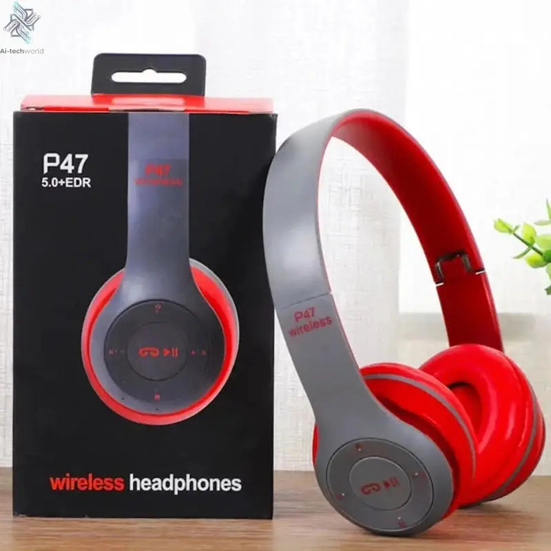 Handsfree Wireless Headphones Noise Canceling Headphone Earphone P47 headset Bluetooth Head Phone for iPhone Huawei Samsung S22 Ai-TechWorld 