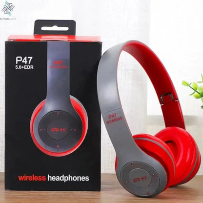 Handsfree Wireless Headphones Noise Canceling Headphone Earphone P47 headset Bluetooth Head Phone for iPhone Huawei Samsung S22 Ai-TechWorld 