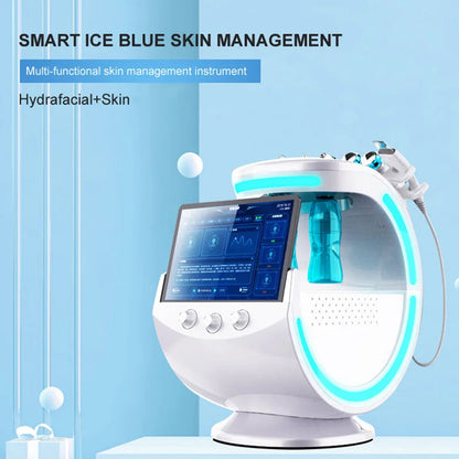 2025 Newest Profession 7 In 1 Smart Facial Cleansing Skin Analyze Deep Pore Vacuum Lift Anti-aging Beauty Machine Ice Blue Ai-TechWorld 