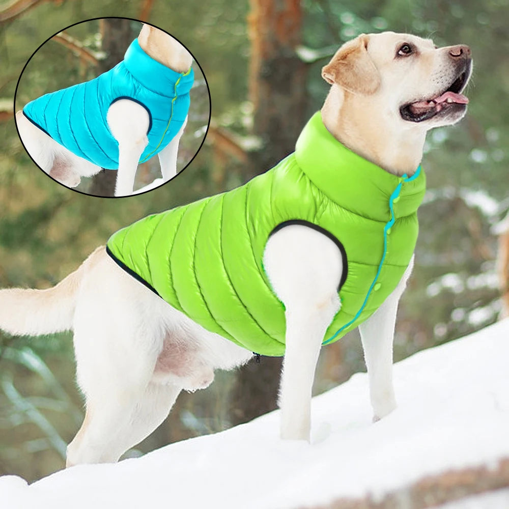 Warm Winter Dog Clothes Vest Reversible Dogs Jacket Coat 3 Layer Thick Pet Clothing Waterproof Outfit for Small Large Dogs Ai-TechWorld 