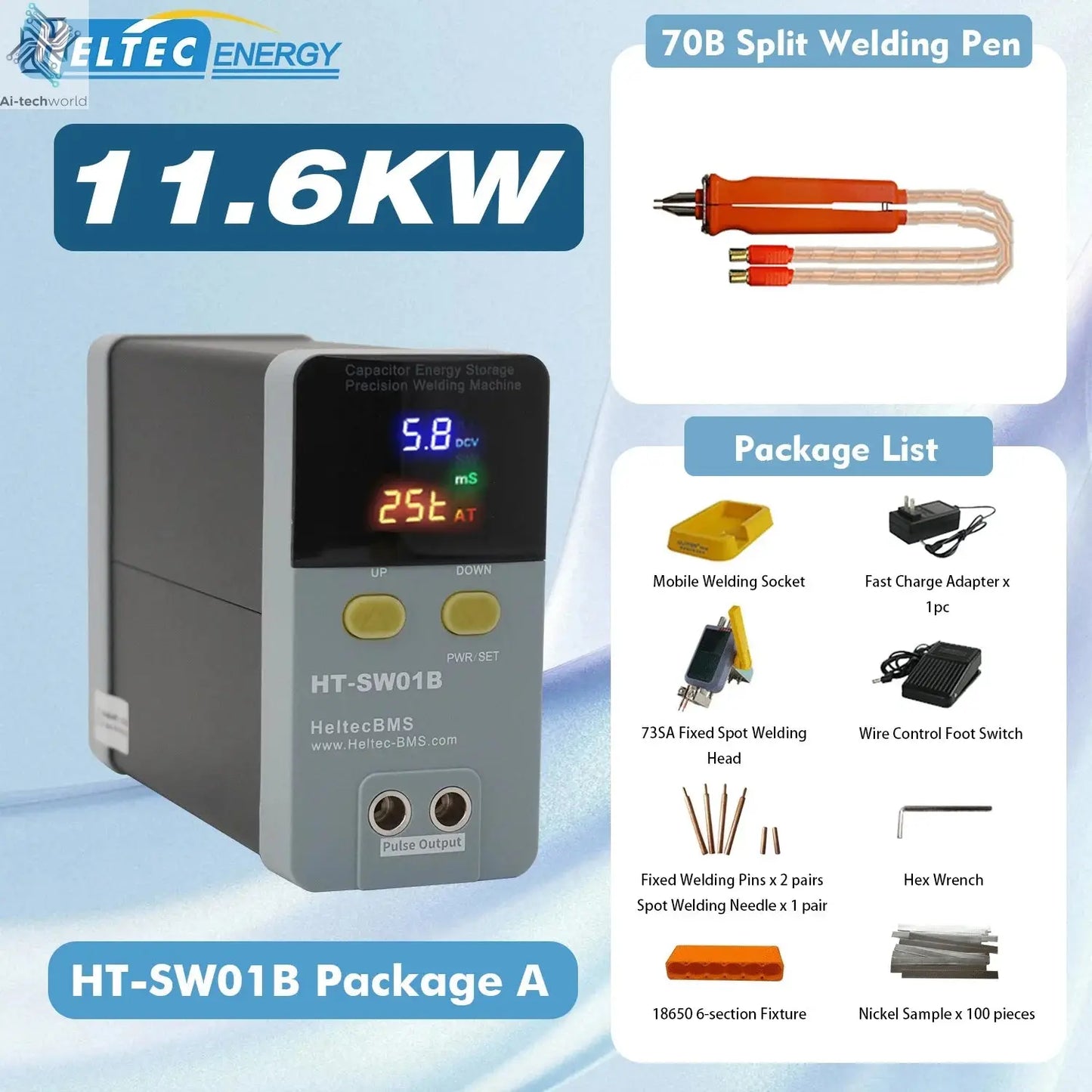 Heltec 21KW 12KW 36KW 42KW Portable Battery Automotive Spot Welder Capacitor Storage Point Welding Machine Efficient  Tools - Ai-TechWorld