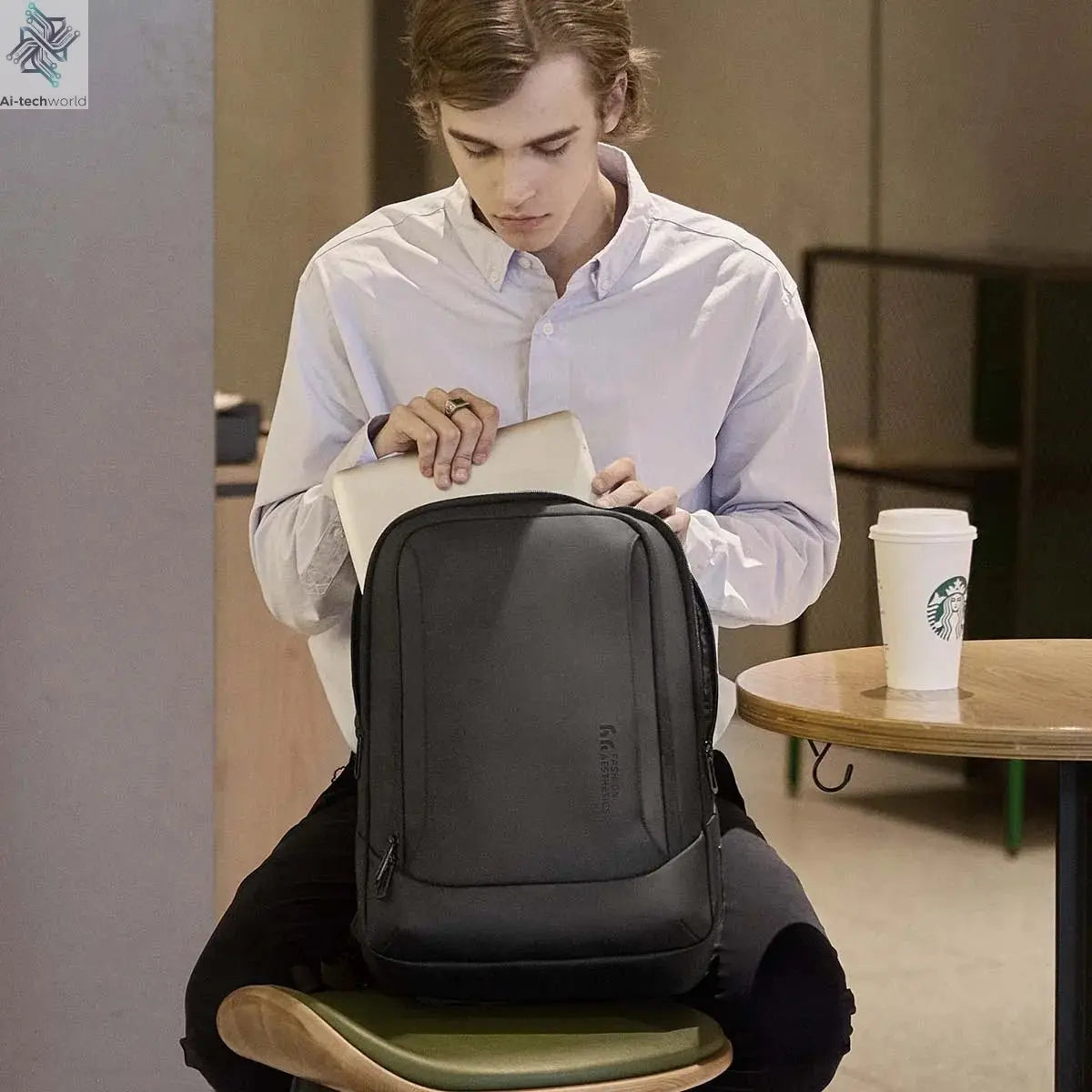 Heroic Knight Multifunctional Men's Backpack 15.6" Laptop Backpack Waterproof Large Capacity Work Travel Backpack with USB Port - Ai - TechWorld