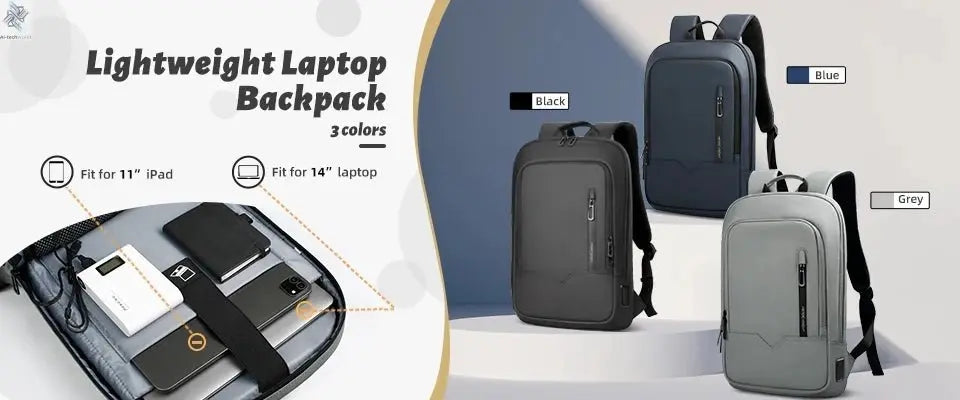 Heroic Knight Multifunctional Men's Backpack 15.6" Laptop Backpack Waterproof Large Capacity Work Travel Backpack with USB Port - Ai - TechWorld
