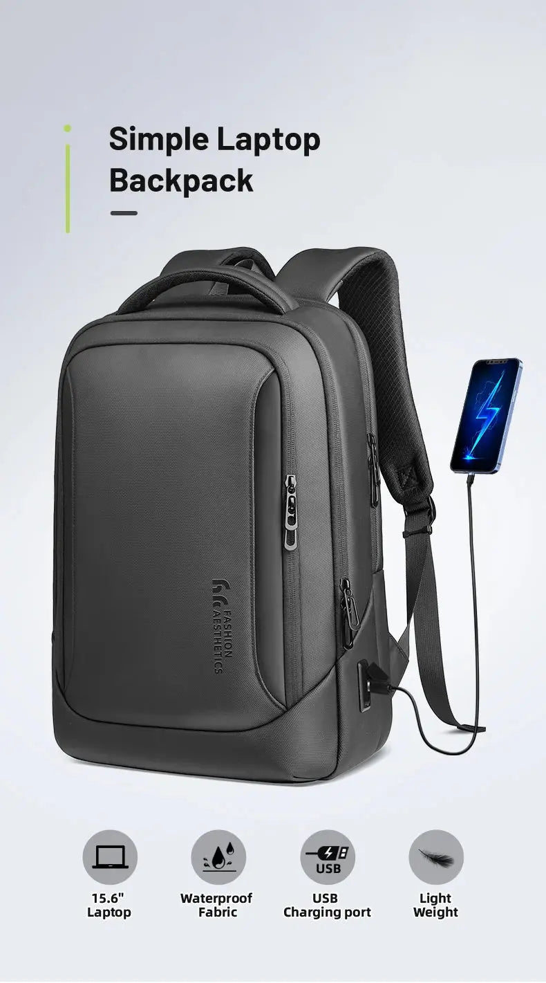 Heroic Knight Multifunctional Men's Backpack 15.6" Laptop Backpack Waterproof Large Capacity Work Travel Backpack with USB Port - Ai - TechWorld