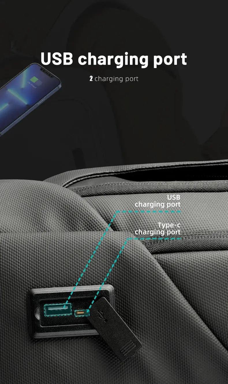 Heroic Knight Multifunctional Men's Backpack 15.6" Laptop Backpack Waterproof Large Capacity Work Travel Backpack with USB Port - Ai - TechWorld