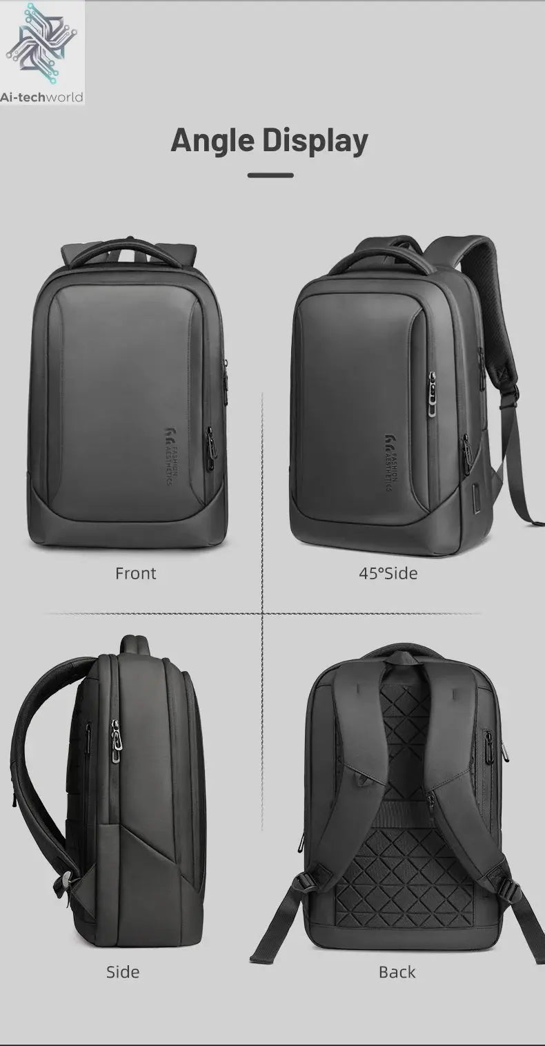 Heroic Knight Multifunctional Men's Backpack 15.6" Laptop Backpack Waterproof Large Capacity Work Travel Backpack with USB Port - Ai - TechWorld