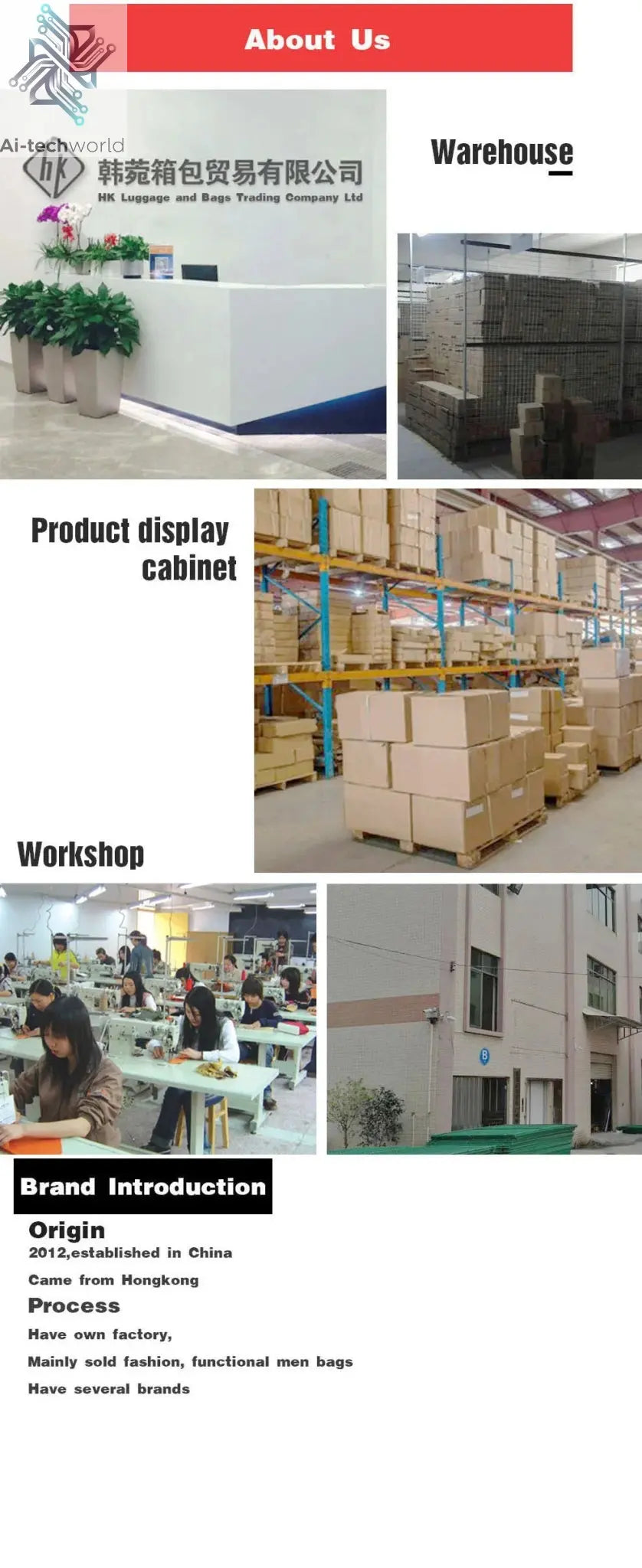 Heroic Knight Multifunctional Men's Backpack 15.6" Laptop Backpack Waterproof Large Capacity Work Travel Backpack with USB Port - Ai - TechWorld