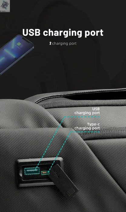 Heroic Knight Multifunctional Men's Backpack 15.6" Laptop Backpack Waterproof Large Capacity Work Travel Backpack with USB Port Ai-TechWorld