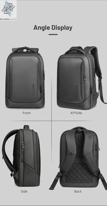 Heroic Knight Multifunctional Men's Backpack 15.6" Laptop Backpack Waterproof Large Capacity Work Travel Backpack with USB Port Ai-TechWorld