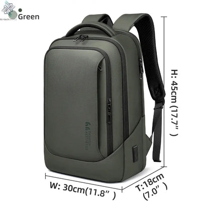 Heroic Knight Multifunctional Men's Backpack 15.6" Laptop Backpack Waterproof Large Capacity Work Travel Backpack with USB Port Ai-TechWorld