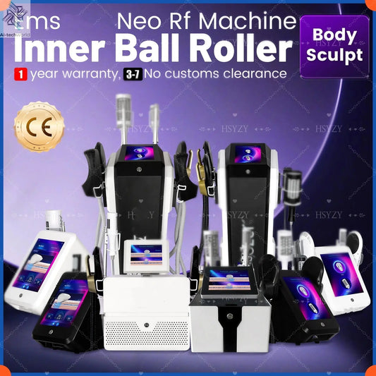 Hi - emt Neo RF Body Sculpt Machine Vacuum Inner Ball Roller Inner Ball Roller Machine 360 Degree Rolling Cellulite - Ai - TechWorld