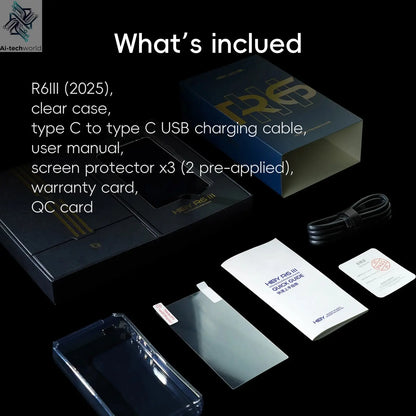 HiBy R6III 2025 / R6 Gen 3 Android 12 Music Player MP3 USB DAC HIFI WiFi Bluetooth 5.0 CS43198 *4 MQA16x DSD512 PCM768 4500mAh Ai-TechWorld 