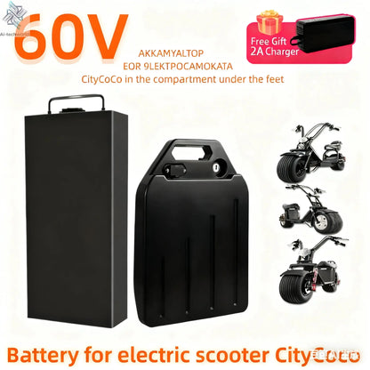 High Capacity 60V 12Ah Lithium Ion Battery Waterproof Replacement for Harley Citycoco Electric Motorcycle Scooter - Ai-TechWorld